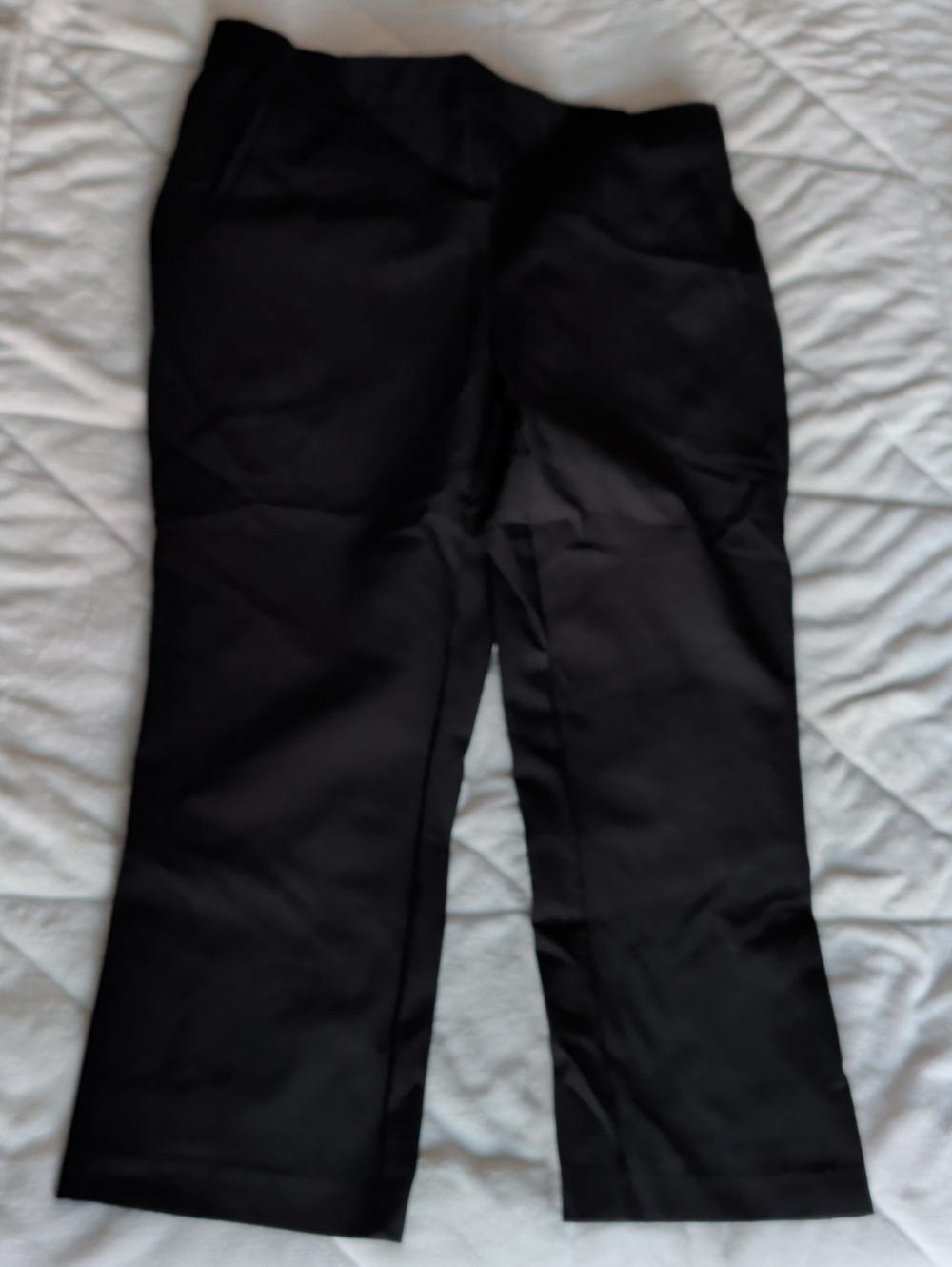 Classic Black Straight-Leg Work Pants